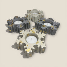 Load image into Gallery viewer, Gold Flake Snowflake Candle Holder