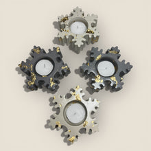 Load image into Gallery viewer, Gold Flake Snowflake Candle Holder
